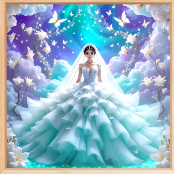 AUTHENTIC SOLID 10K YELLOW GOLD ๐ RING GENUINE AQUAMARINE & DIAMOND ring 7 - Picture 9 of 9